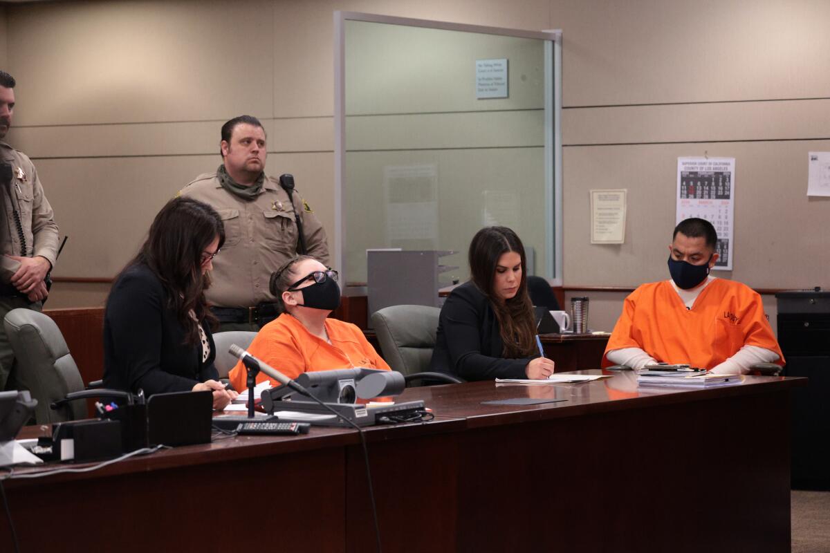 Jose Cuatro, right, and Ursula Juarez, second from left, pleaded no contest to the killing of their child Noah Cuatro.