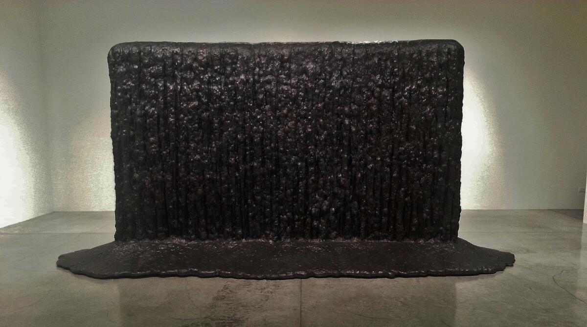 I saw a veritable avalanche of art this past weekend. Starting with this very black, very viscous-looking bronze by Sui Jianguo titled "Schwarzwald" at L.A. Louver.