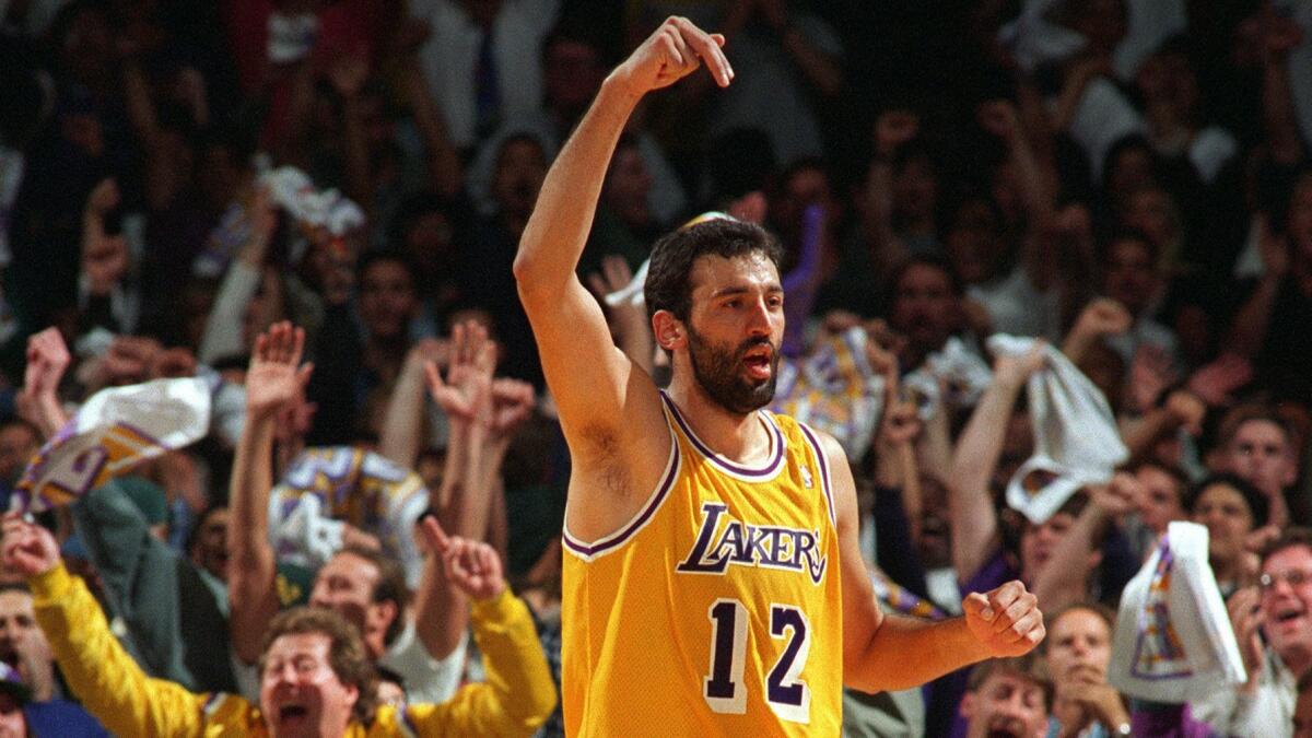 Former Lakers center Vlade Divac on June 30, 1996.
