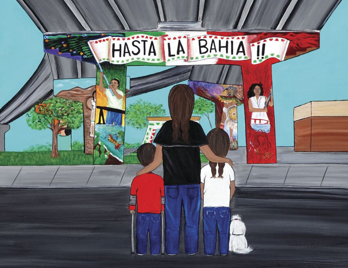 An illustration from the new book "The Spirit of Chicano Park / El espíritu del Parque Chicano."