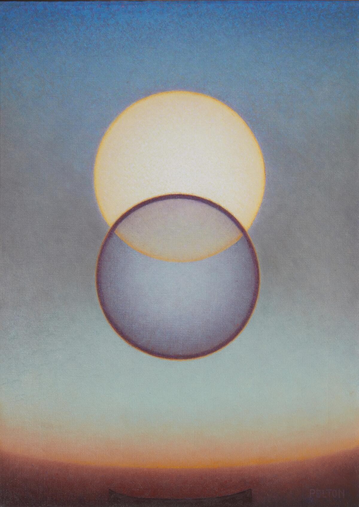 Agnes Pelton, "Departure," 1952, oil on canvas