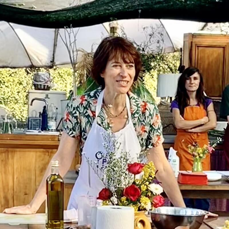 Author and cooking teacher Rosa Jackson at the organic farm Le Potager de Saquier in Nice, France.