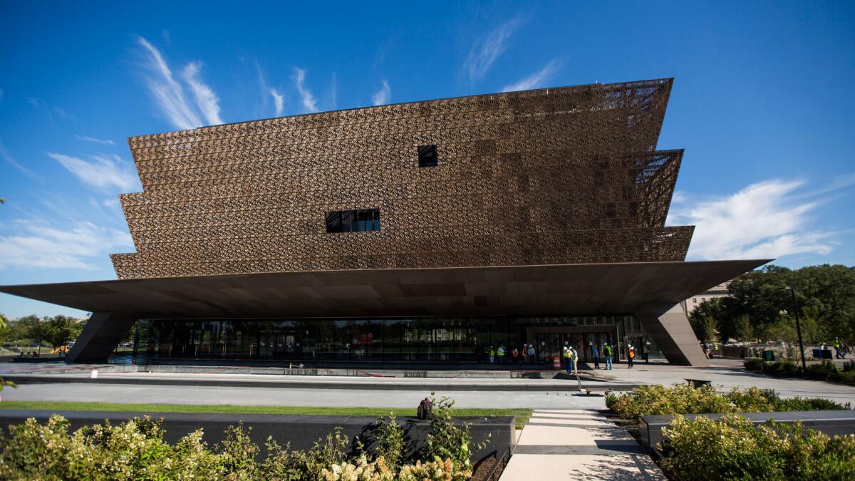 The new National Museum of African American History and Culture on the National Mall in Washington, D.C.