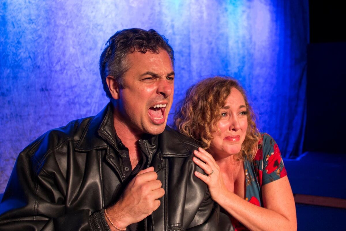 Brandon and Amy Throckmorton in Patio Playhouse's "I Love You, You're Perfect, Now Change."