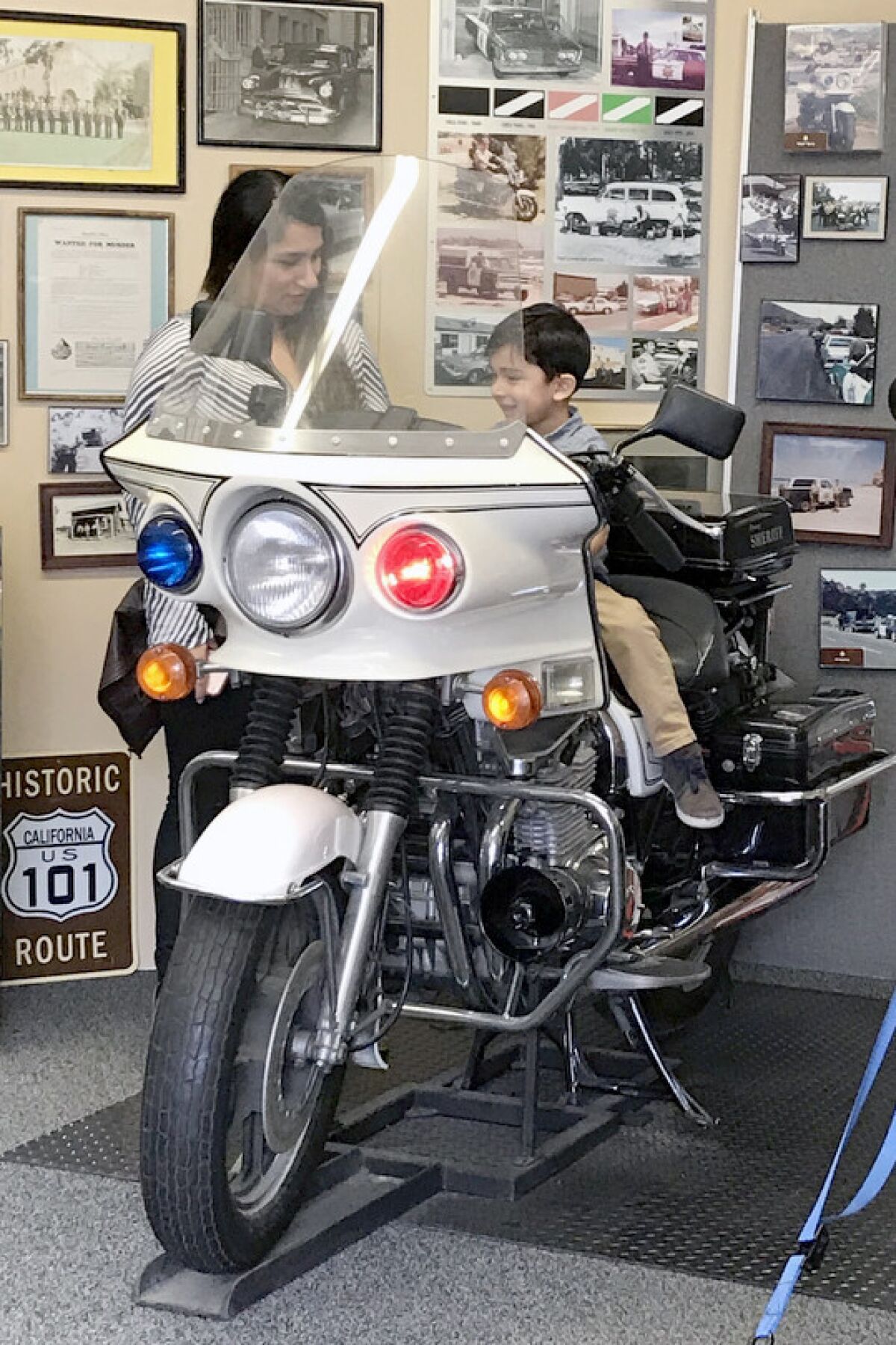 Kids can climb aboard motorcycles and let the sirens wail and lights flash at the William B. Kolender Sheriff's Museum in Old Town San Diego.
