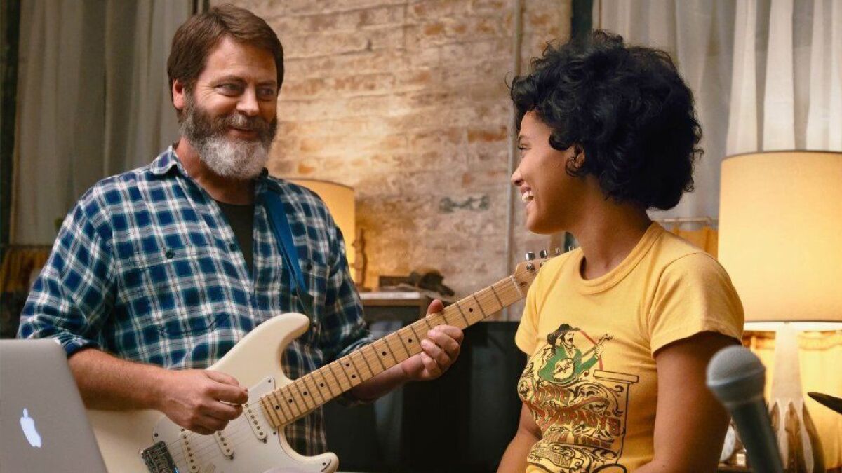 Nick Offerman and Kiersey Clemons appear in "Hearts Beat Loud" by Brett Haley, an official selection of the Premieres program at the 2018 Sundance Film Festival.