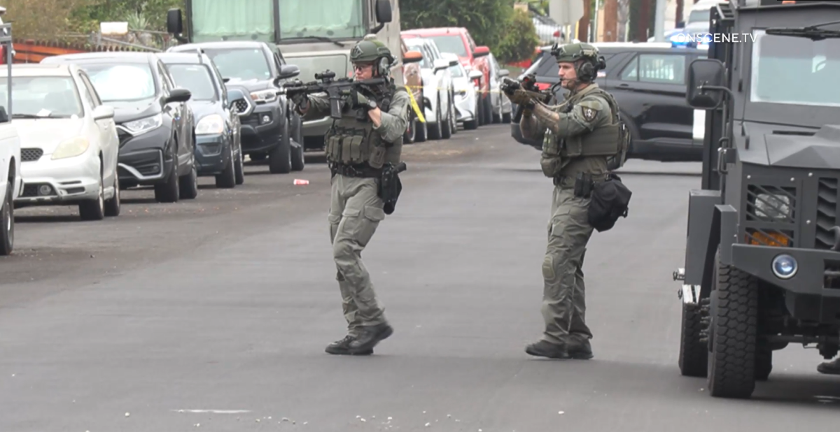 SWAT officers responded to Mountain View where a man threatened neighbors with a gun Sunday.