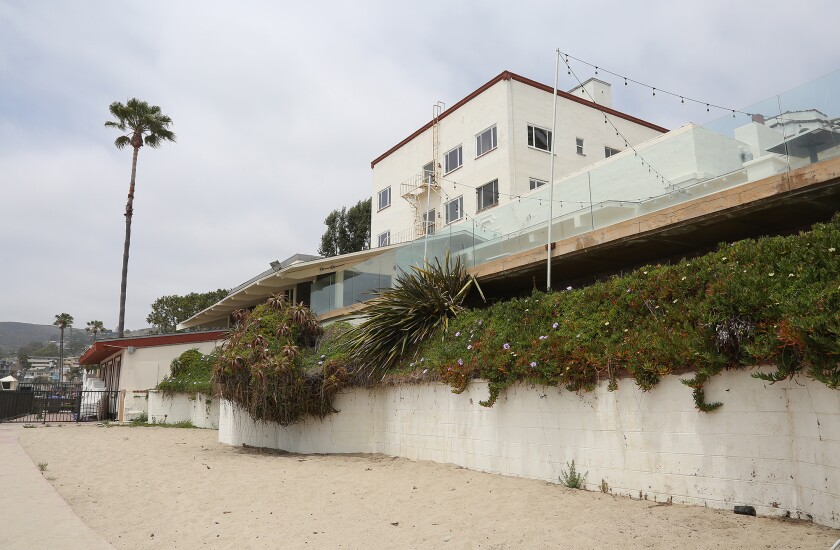A view of the Hotel Laguna from Main Beach.