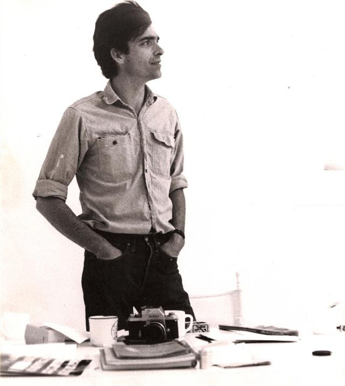 Peter Alexander in his studio in the 1960s.