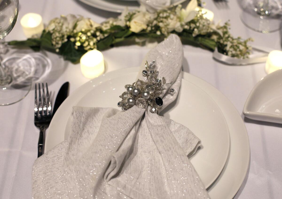 A table is set for Diner en Blanc.