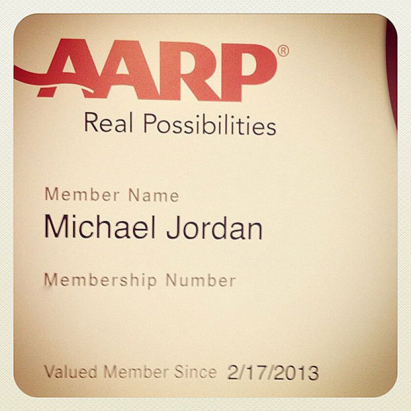 Michael Jordan's AARP membership card.