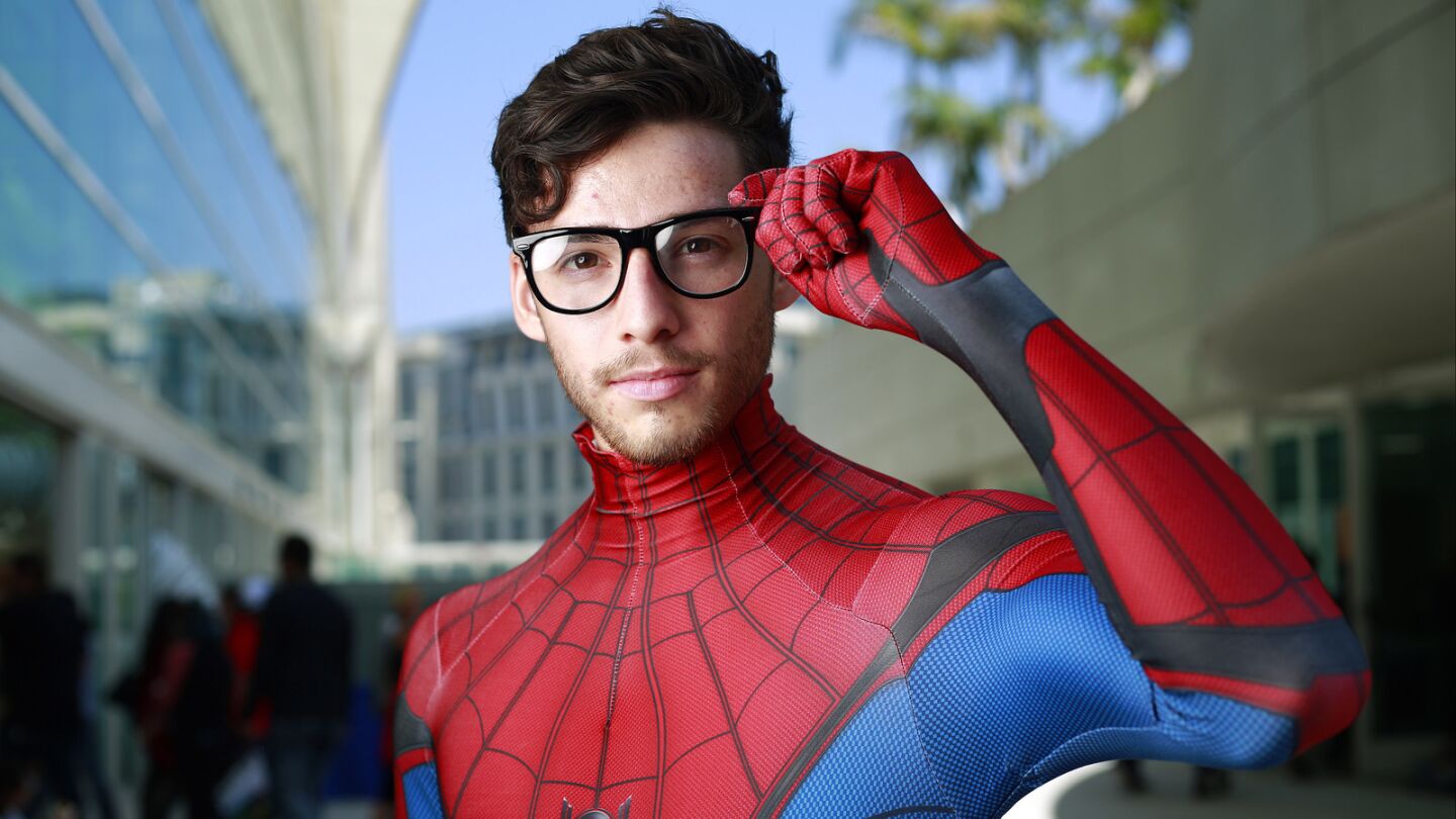 Daniel Mendez of San Diego dressed as Spider-Man at Comic-Con in San Diego on July 22, 2017.