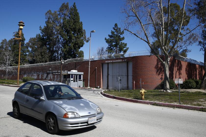 SYLMAR, CALIF. - FEBRUARY 22: The Barry J. Nidorf Juvenile Hall, photographed on Friday, Feb. 22, 2019 in Sylmar, Calif. (Kent Nishimura / Los Angeles Times)