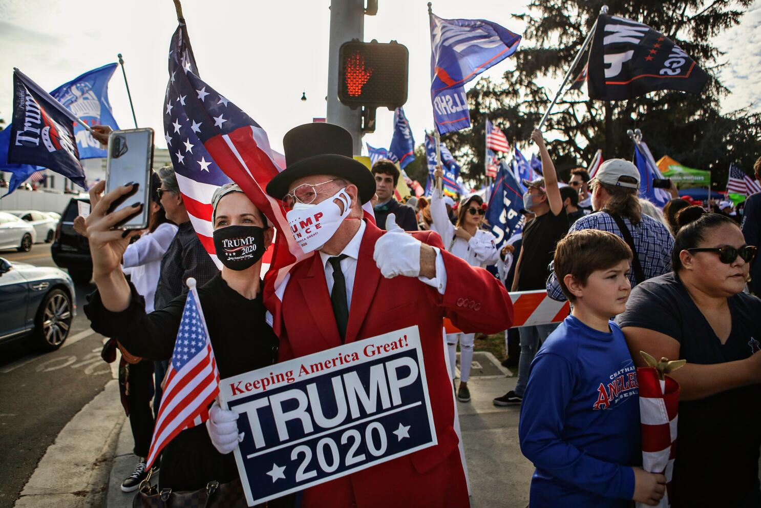 Pro-Trump Rally in Beverly Hills Takes Place Five Days After the Election —  The