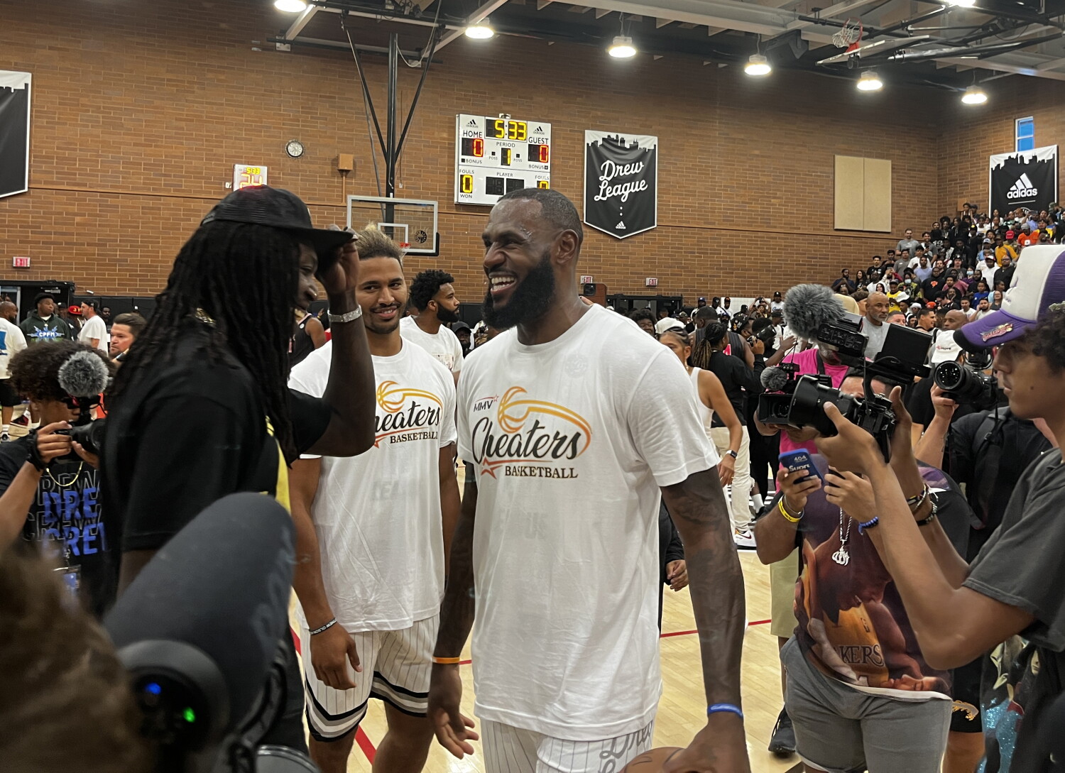 LeBron James creates quite the spectacle in his Drew League return