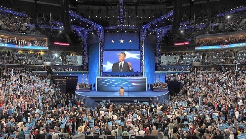 President Obama speaks at the Democratic National Convention in Charlotte, N.C., last week.