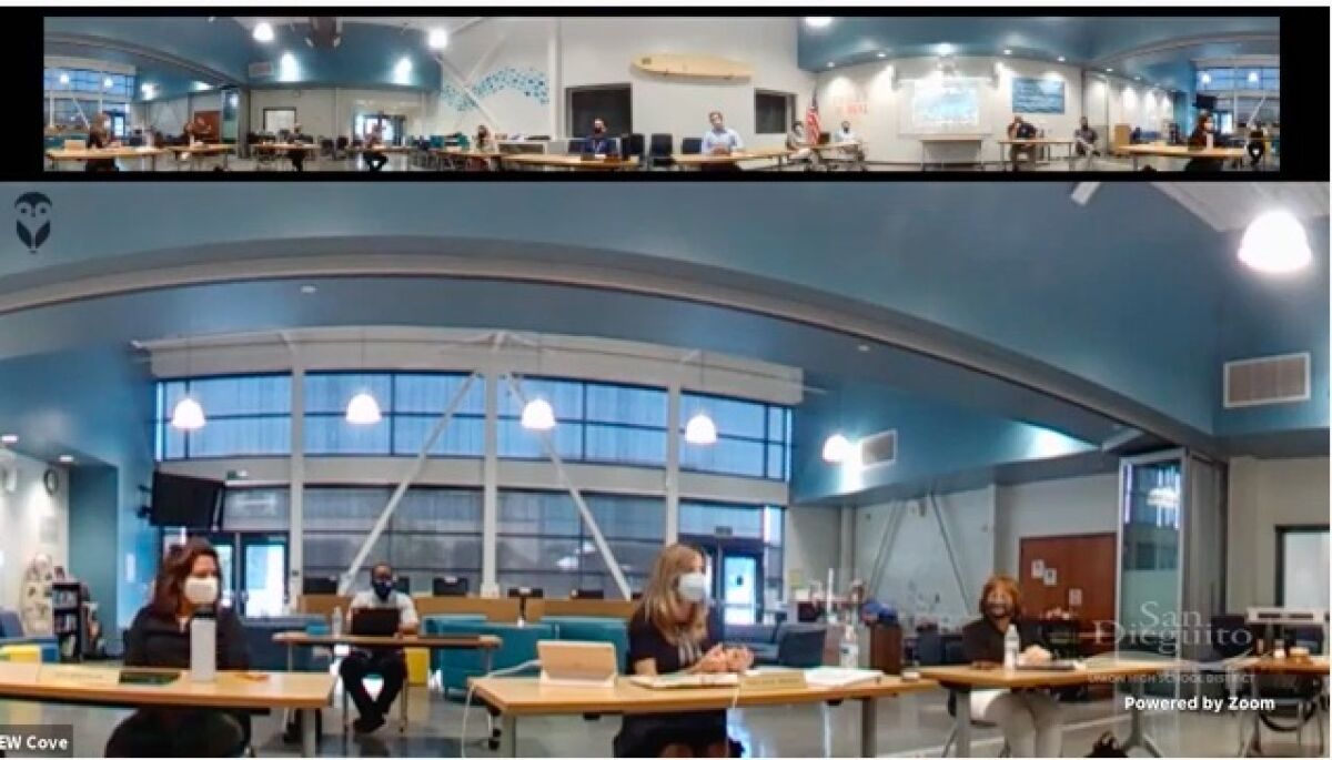 The SDUHSD board meets at Earl Warren Middle School.