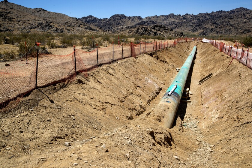 A SoCalGas pipeline known as Line 235 undergoes repairs after an October 2017 explosion.