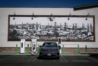 Long Beach, CA - April 08: An electric vehicle charging station on Wednesday, April 8, 2026 in Long Beach, CA. (Eric Thayer / Los Angeles Times)