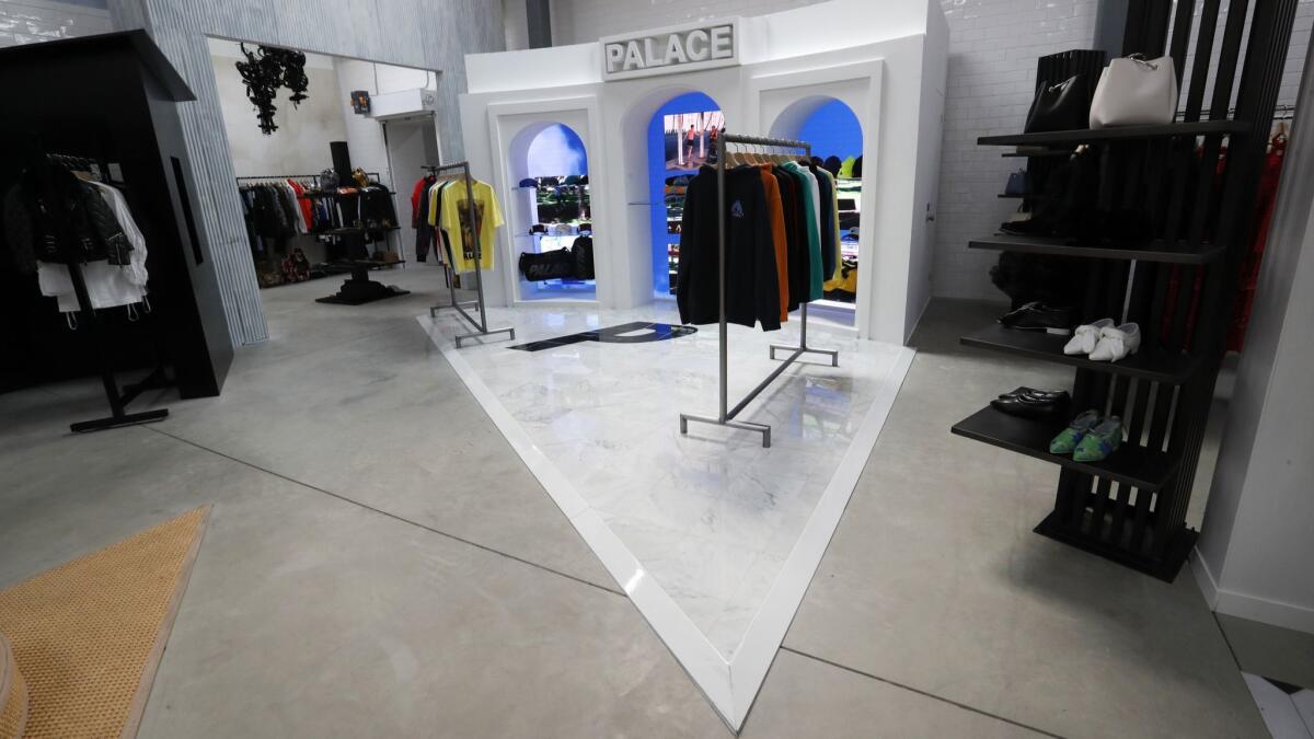 The Palace space at the new Dover Street Market marks the brand's first retail space in Los Angeles.
