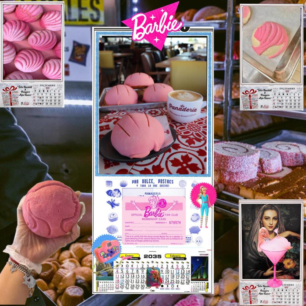 Different conchas with Barbie shapes and colors 