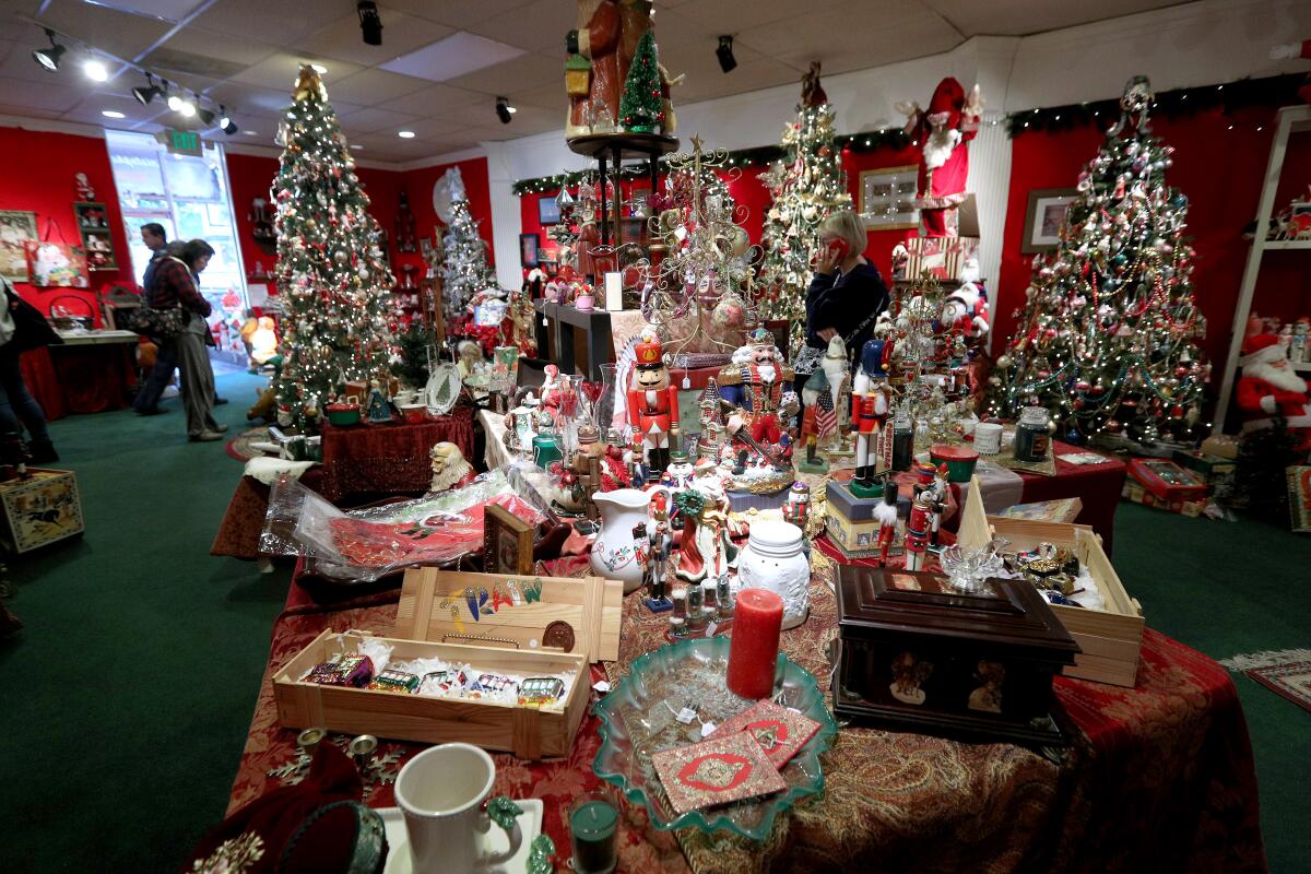 Kristopher Kyer's Christmas Corner, on the 3500 block of W. Magnolia Ave., has a wide variety of holiday items, in Burbank on Thursday, Dec. 5, 2019. Kyer has had his Christmas memorabilia pop-up store on and off for the last 16 years but he says this may be his last year.