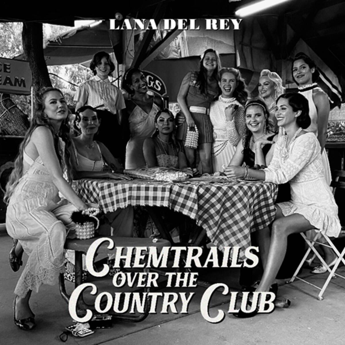 This cover image released by Interscope Records and Polydor Records shows "Chemtrails Over the Country Club" by Lana Del Rey. (Interscope Records and Polydor Records via AP)