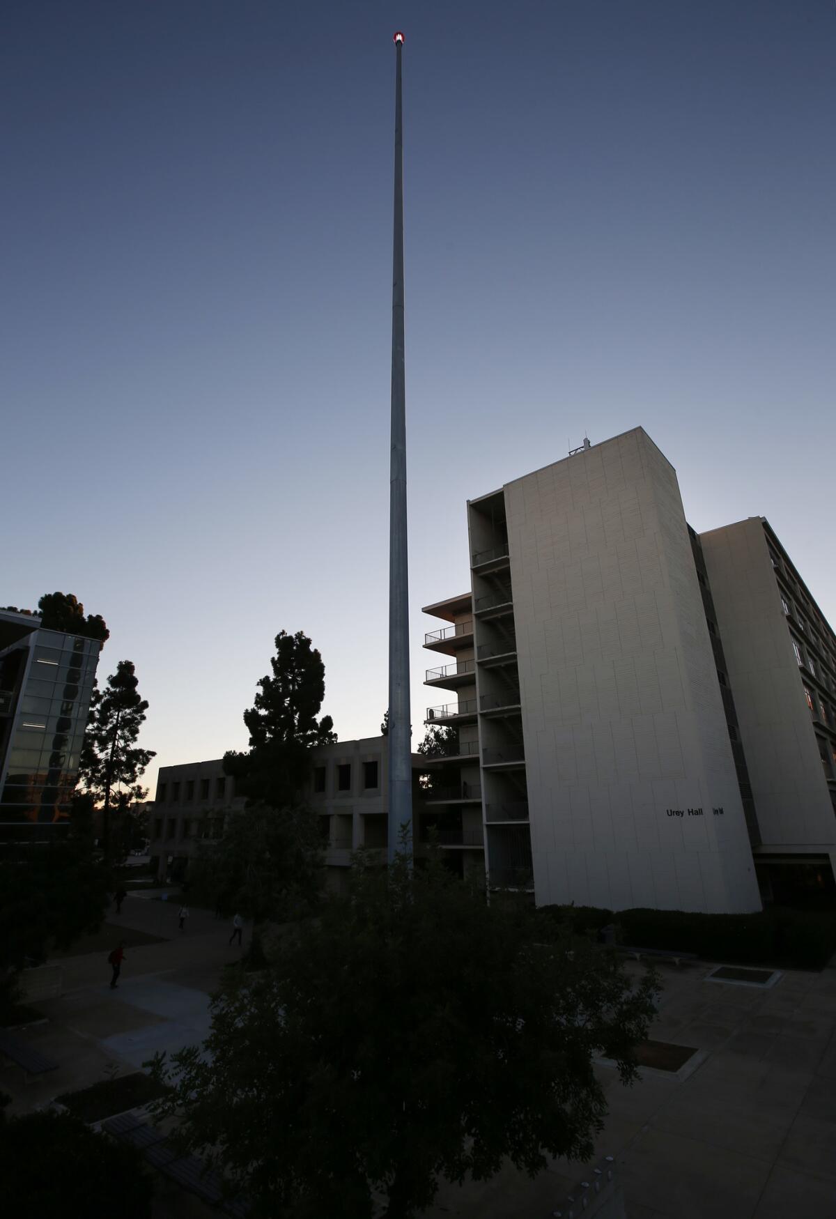 Mark Bradford's new sculpture rises as high as FAA regulations will allow.