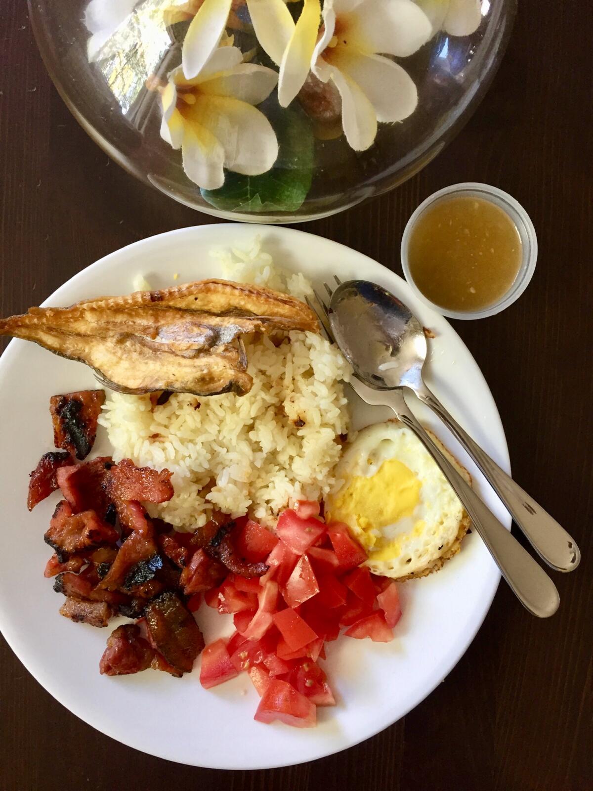 Grill City’s silog is a Filipino breakfast with fried rice, a fried egg and a protein of your choice.