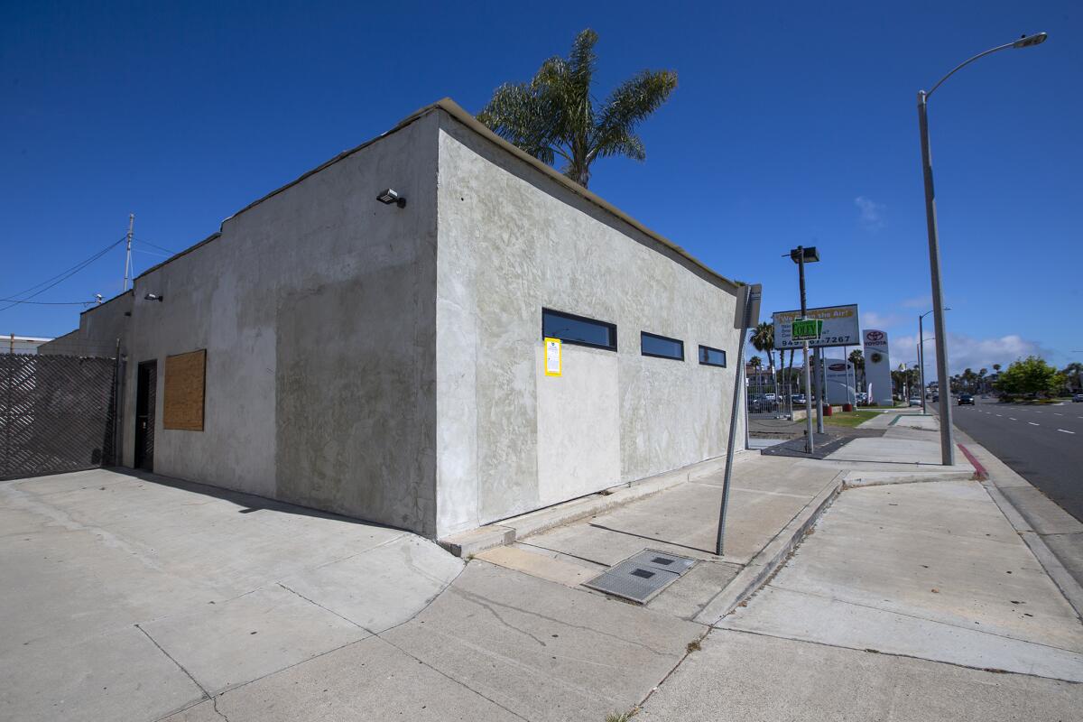 Costa Mesa's 1990 Harbor Blvd. is one location being considered for a cannabis dispensary, Monday, June 13, 2022.