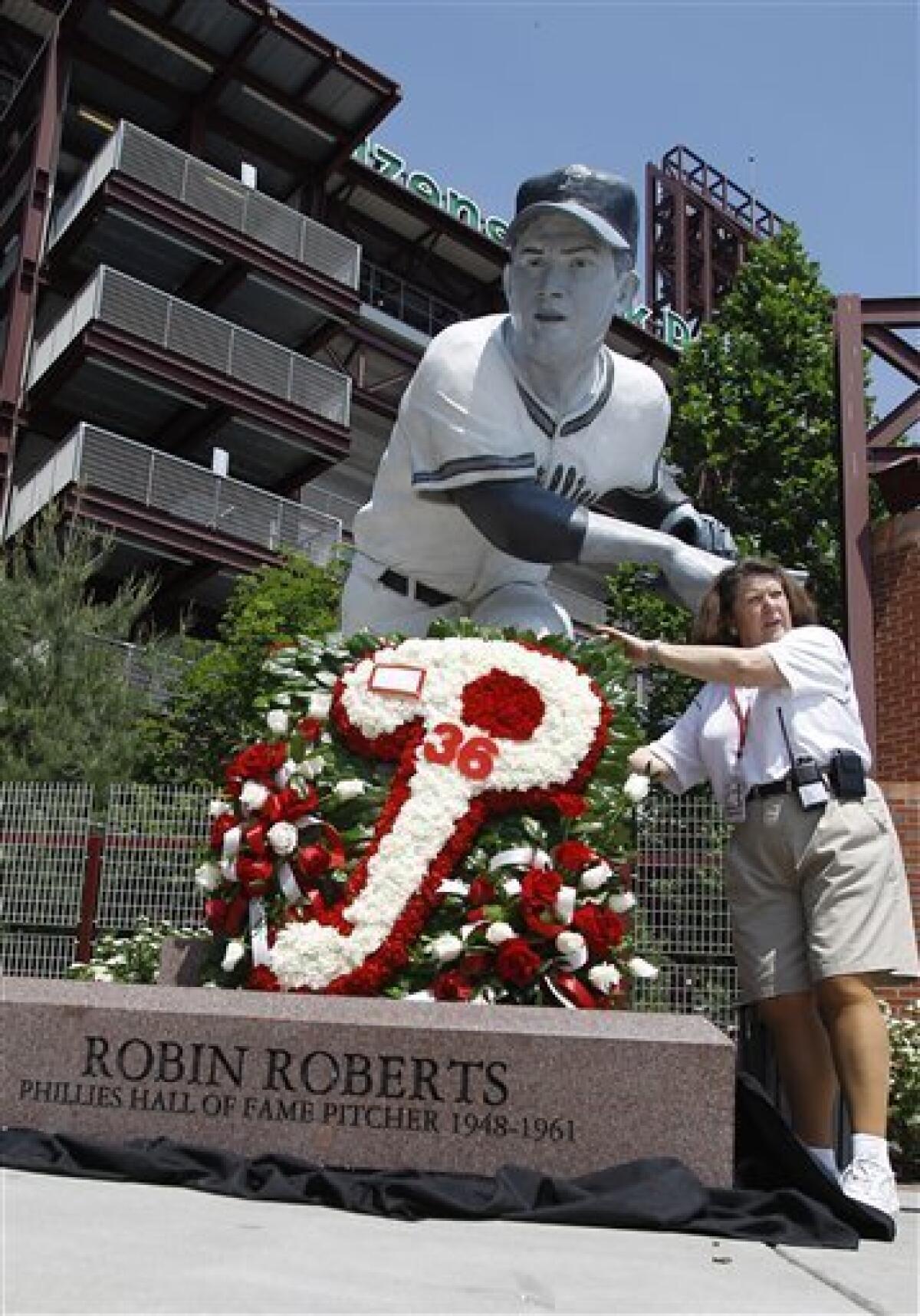 Robin Roberts Men's Authentic Philadelphia Phillies White/Red