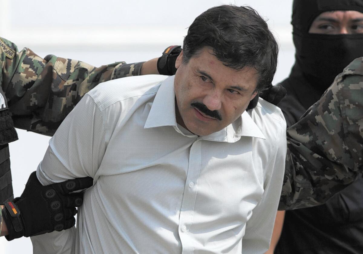 Joaquin "El Chapo" Guzman is shown in February 2014. The Sinaloa cartel leader's escape from prison has been a major embarrassment for Mexico.