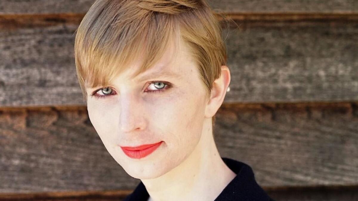 Former U.S. Army Private Chelsea Manning on May 18.