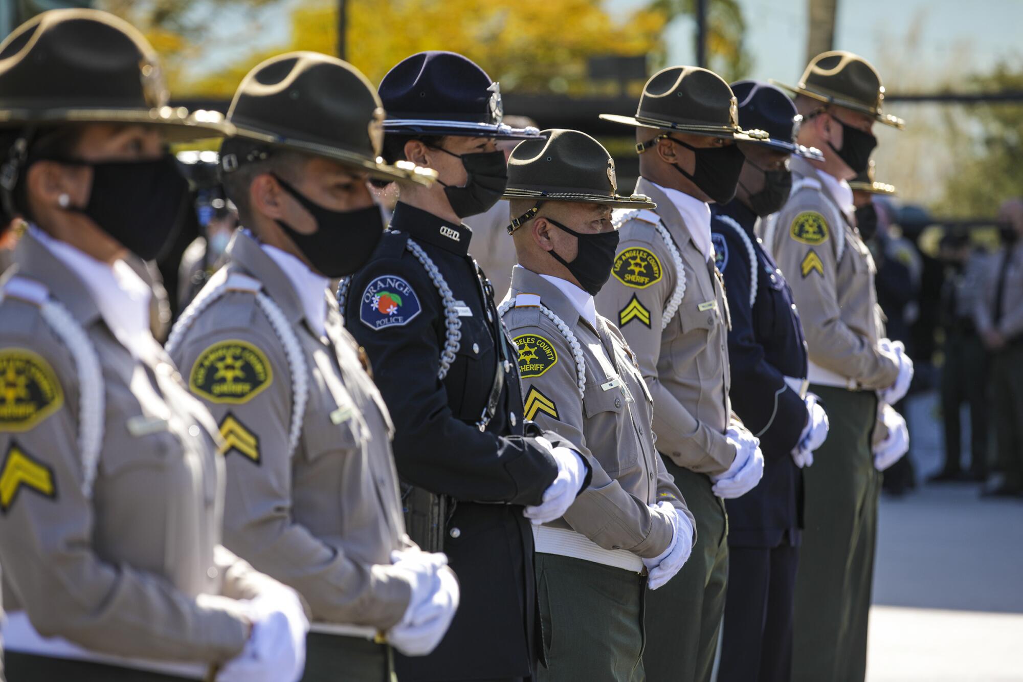 L.A. County Sheriff's Deputies were among attendees at the funeral services for Albanese.
