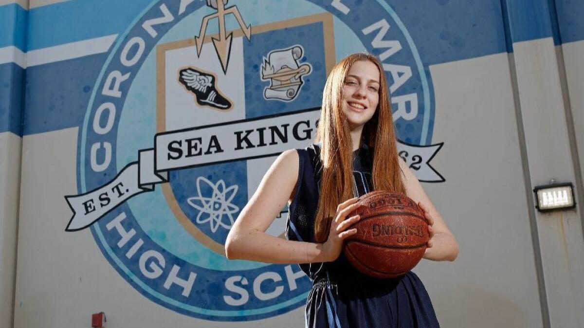 Corona del Mar High junior center Tatiana Bruening has been named to the All-Pacific Coast League first team in girls' basketball.