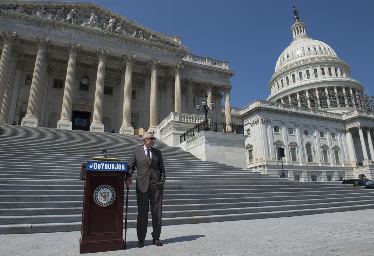 Sen. Harry Reid (D-Nev.) at the U.S. Capitol.