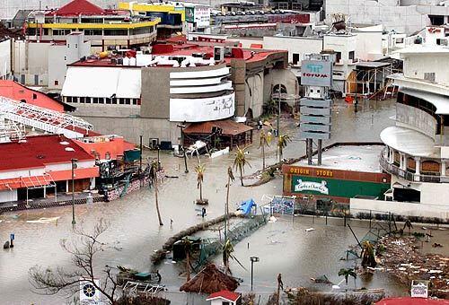 The devastation wreaked by Hurricane Wilma in Cancun, Mexico.