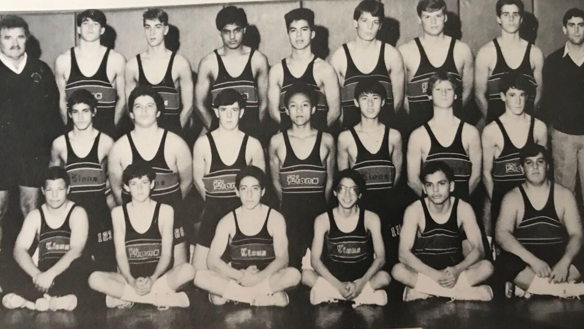 A team photo in the 1987 Westminster High School yearbook with Timothy Vu, center. (none / Courtesy Timothy Vu)