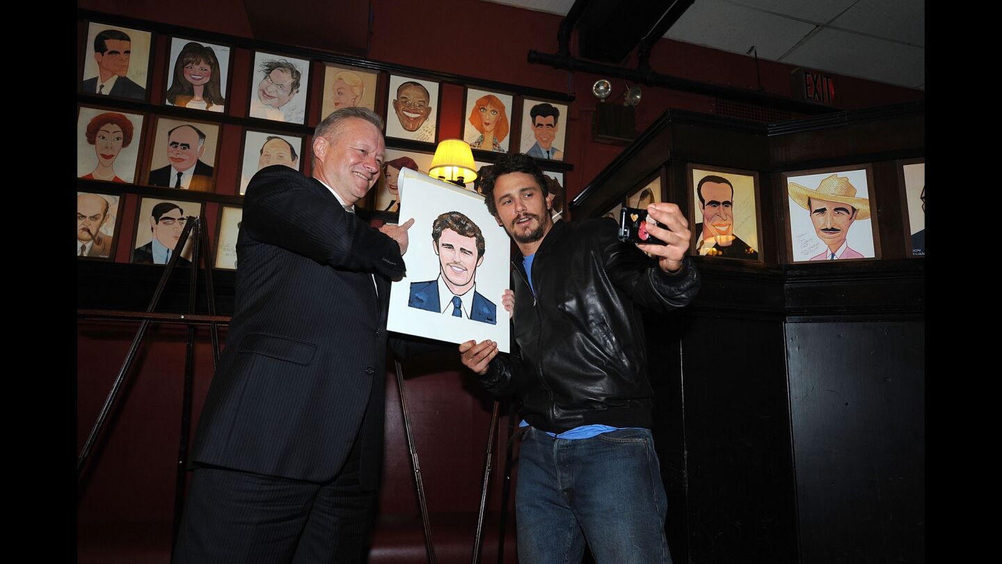 James Franco at Sardi's "Of Mice and Men" portrait unveiling ceremony in New York City.