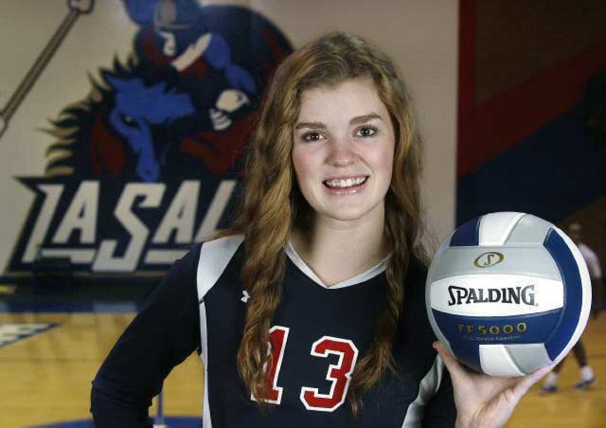 La Salle sophomore Haley DeSales finished with 389 kills, 220 digs, 55 aces and 38 blocks, leading the Lancers (34-3) to the Del Rey League crown.