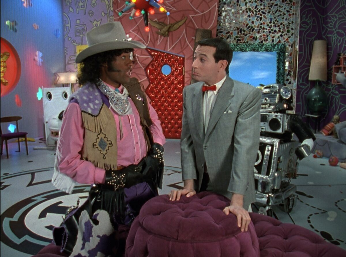 Cowboy Curtis and Pee-wee from "Pee-wee's Playhouse."