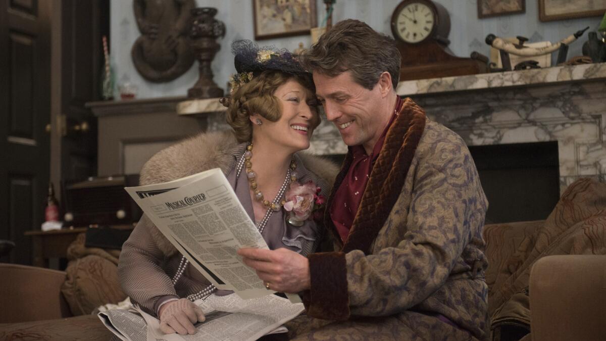 Meryl Streep and Hugh Grant in the movie "Florence Foster Jenkins."