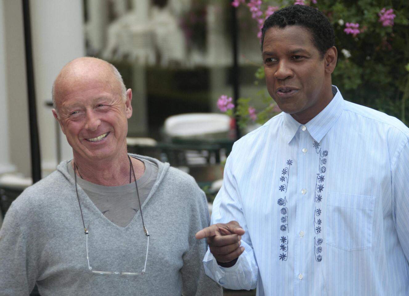 Denzel Washington and Tony Scott on July 20, 2009, in Paris, at the premiere of "The Taking of Pelham 123."