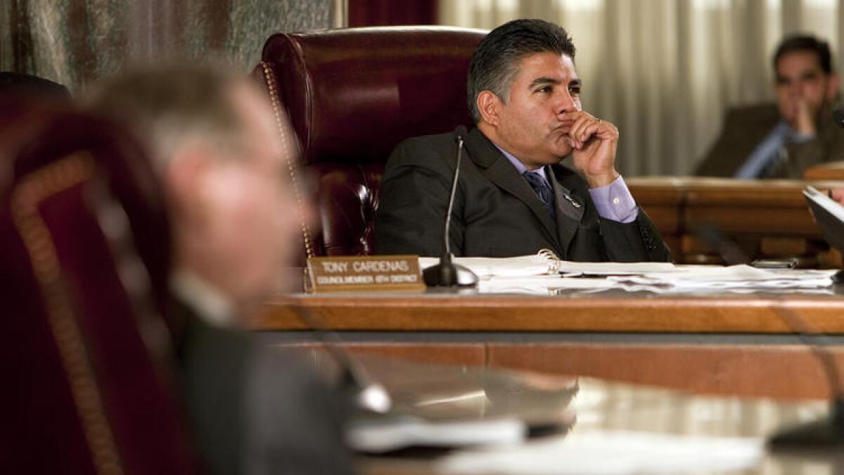 Then-City Councilman Tony Cardenas at Los Angeles City Hall in 2011, before he was elected to Congress.