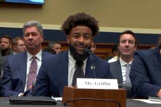 UCLA quarterback Chase Griffin testifies before lawmakers about NIL during a hearing on Capitol Hill.