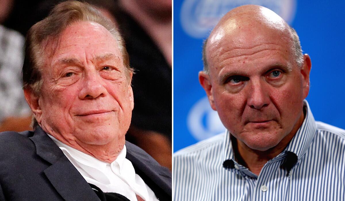 Donald Sterling and Steve Ballmer, the past and the present of Clippers ownership.