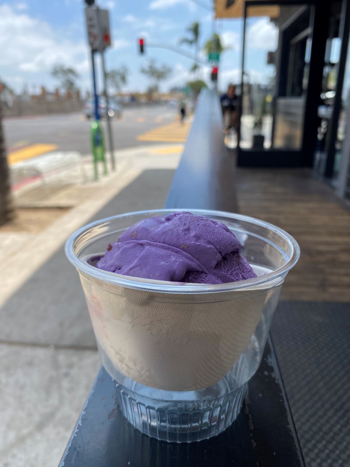 Stella Jean's in University Heights serves up unique ice cream flavors like this Ube & Pandesal Toffee option.