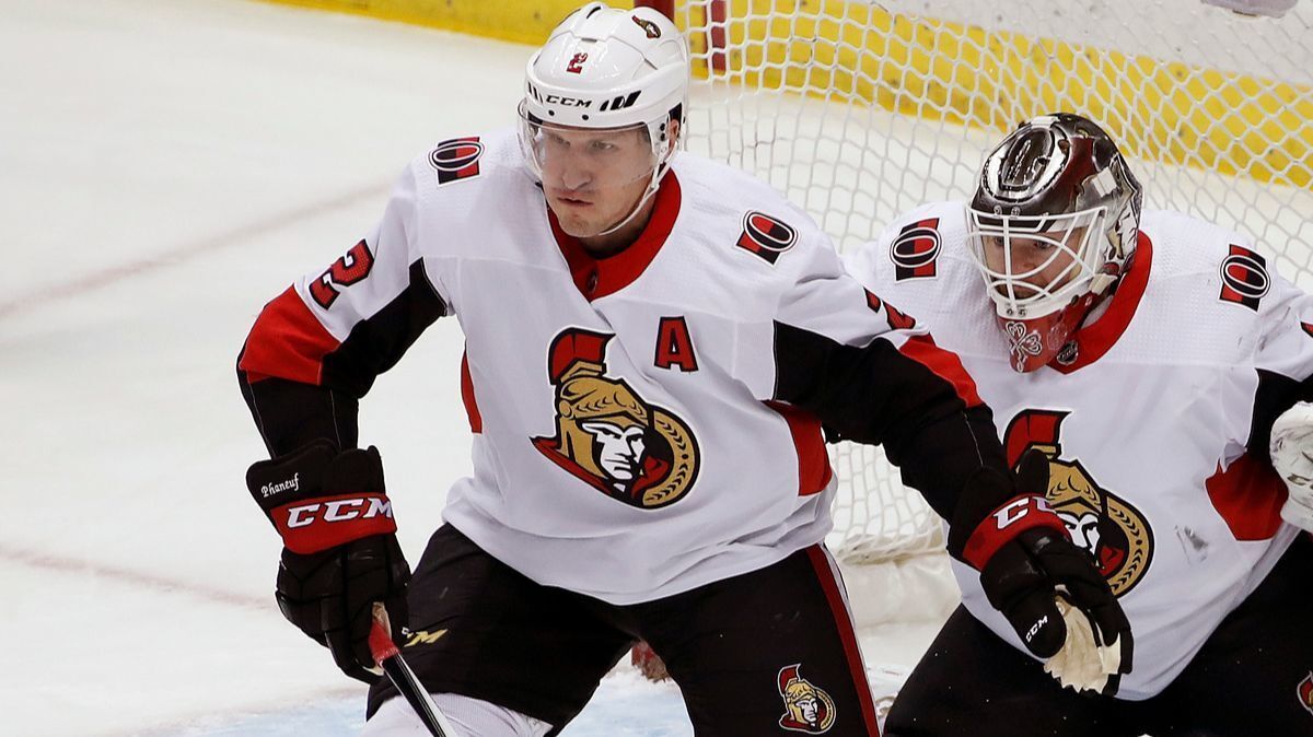Dion Phaneuf, helping out goaltender Mike Condon while with the Ottawa Senators, fills a Kings need as a top-four defenseman with leadership and experience.