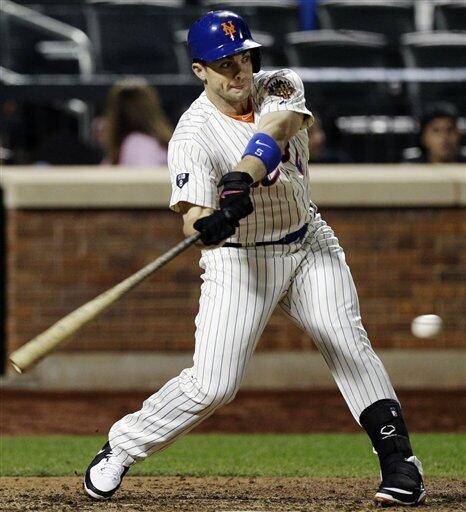 David Wright of the New York Mets hits a two run home run in the