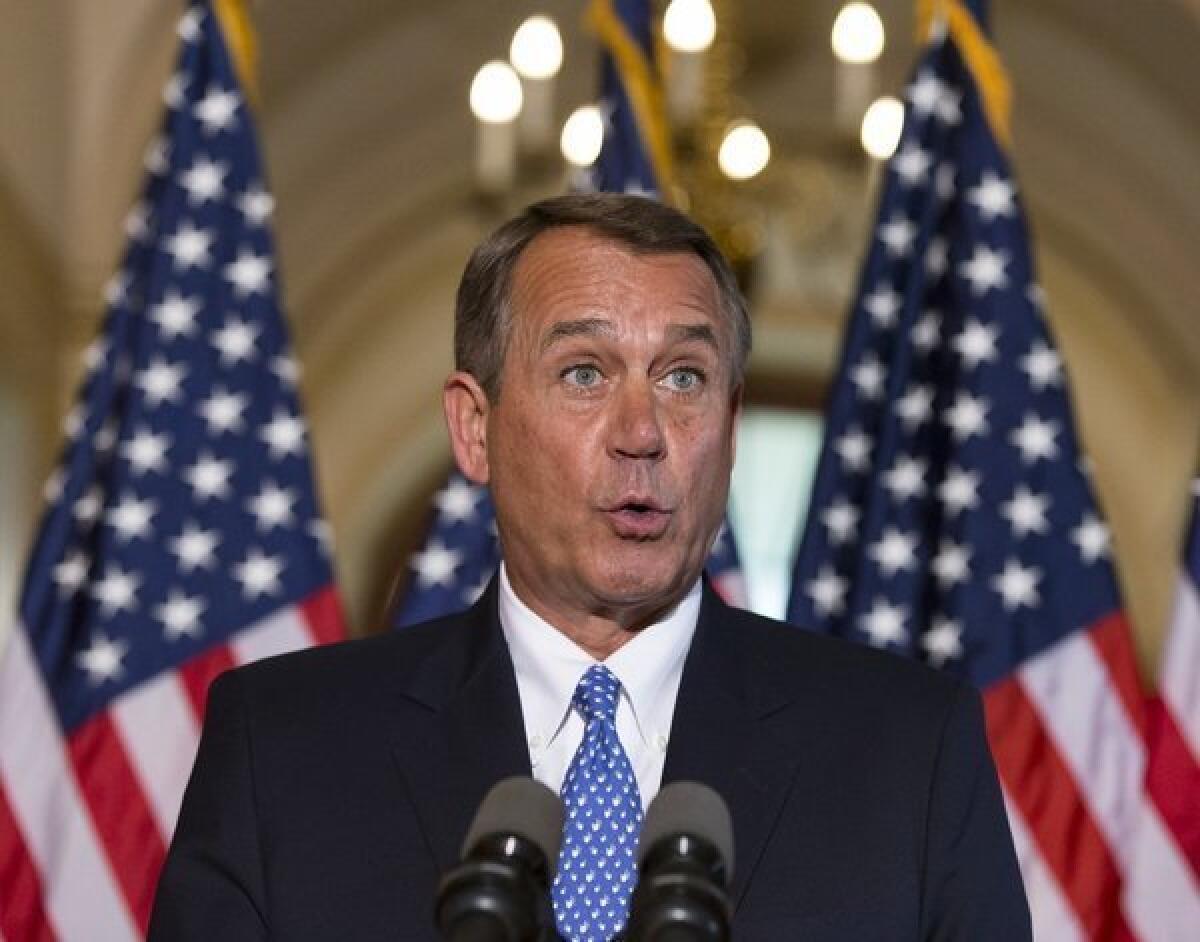 House Speaker John A. Boehner: "What, me worry?" If he doesn't, you should.